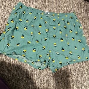 Men’s Blue Pineapple Boxer Shorts